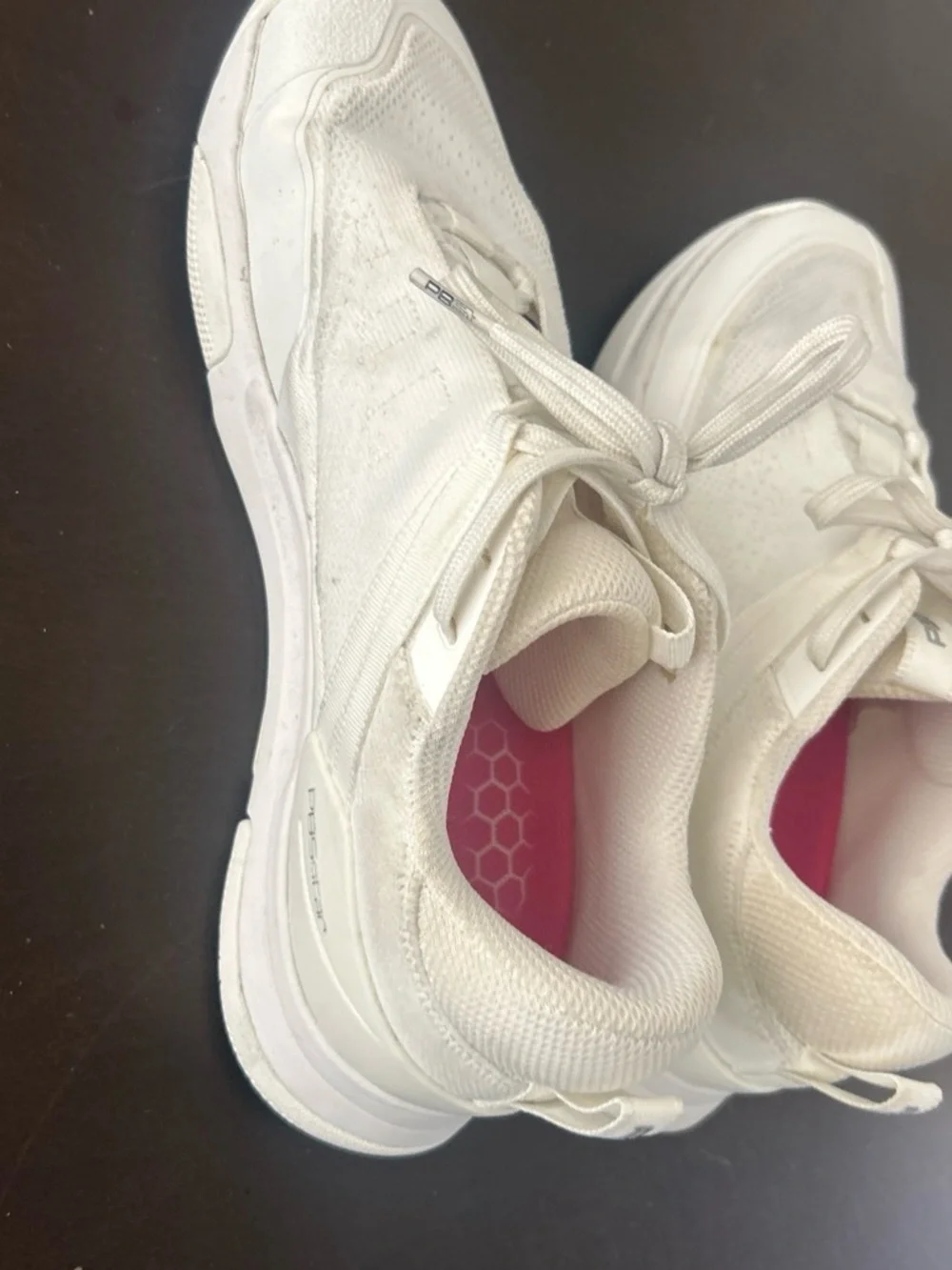 Women’s Athletic Sneakers in Off-White with Pink Insoles
